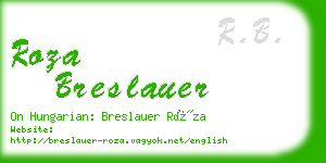 roza breslauer business card
